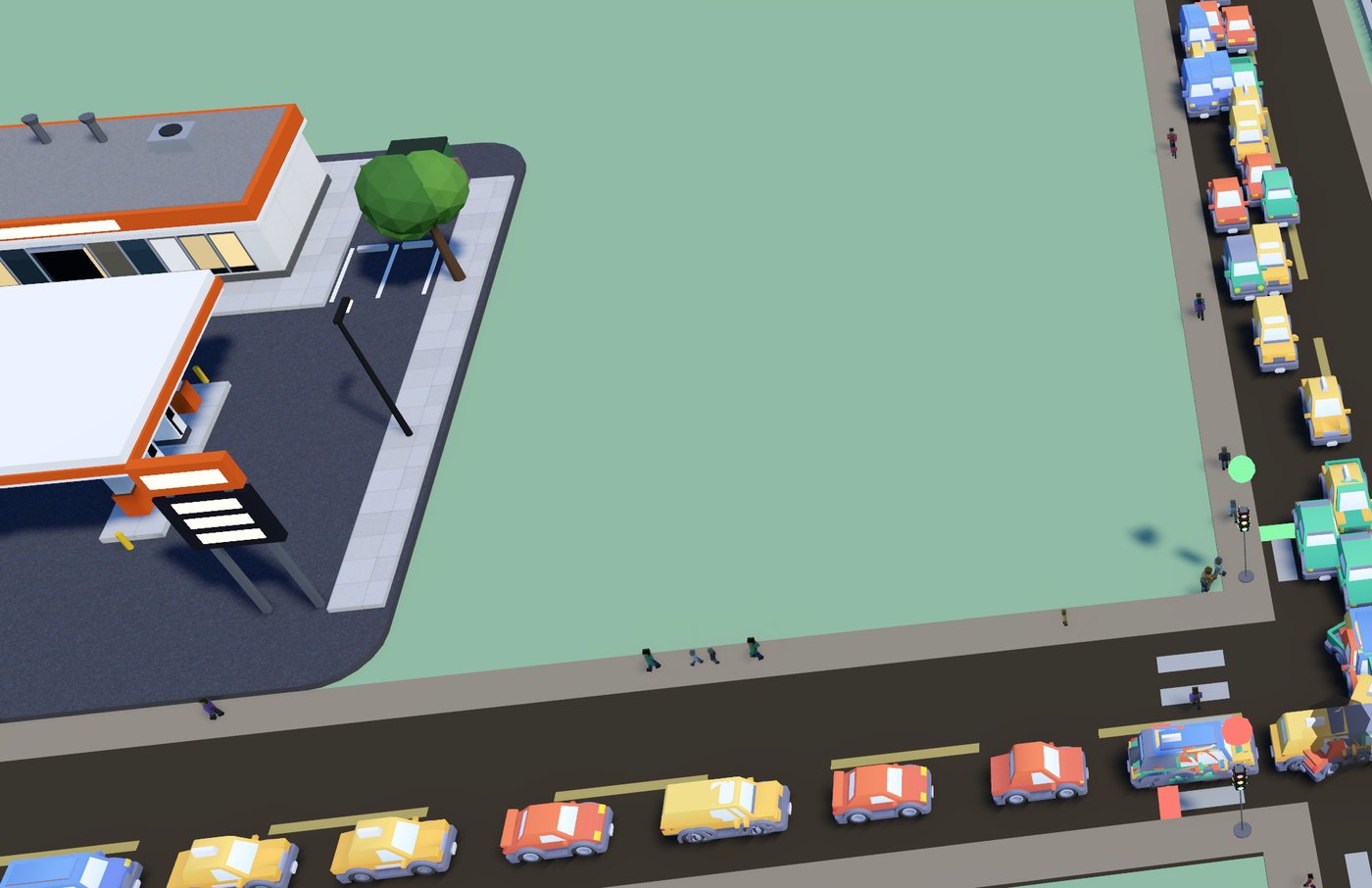 Traffic queuing at a junction